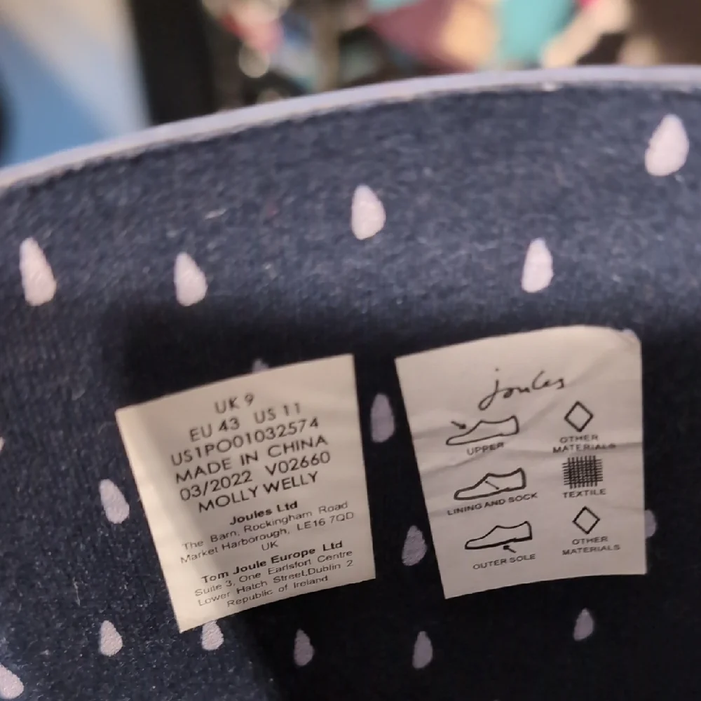 Joules Navy Boots with Vibrant Animal Designs - Picture 3 of 6